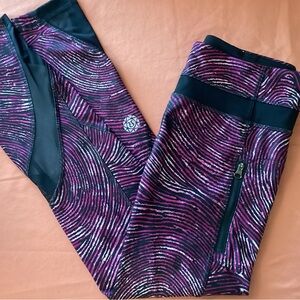 Lululemon Seawheeze Limited Edition Inspire 7/8 Leggings Regal Plum/Black Sz: 4